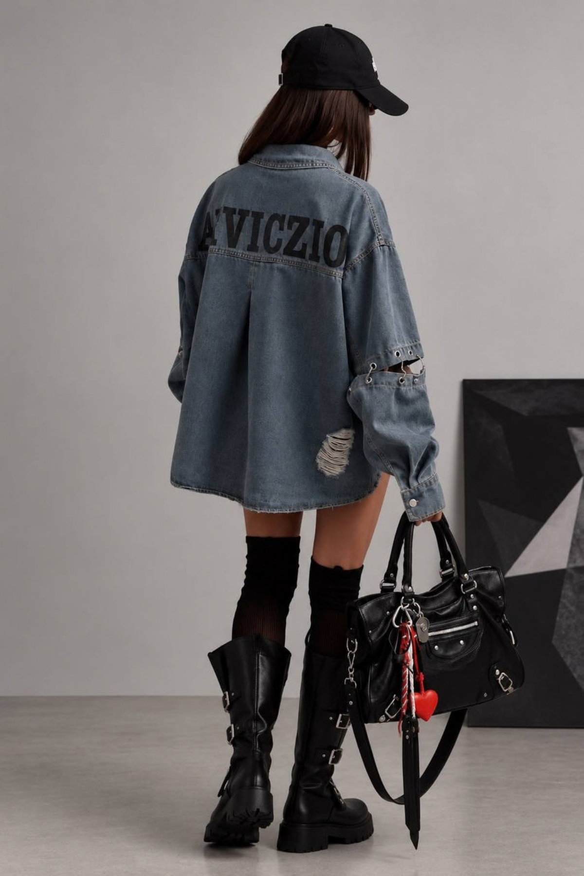 Rebel Denim Oversazı Gömlek Elbise
