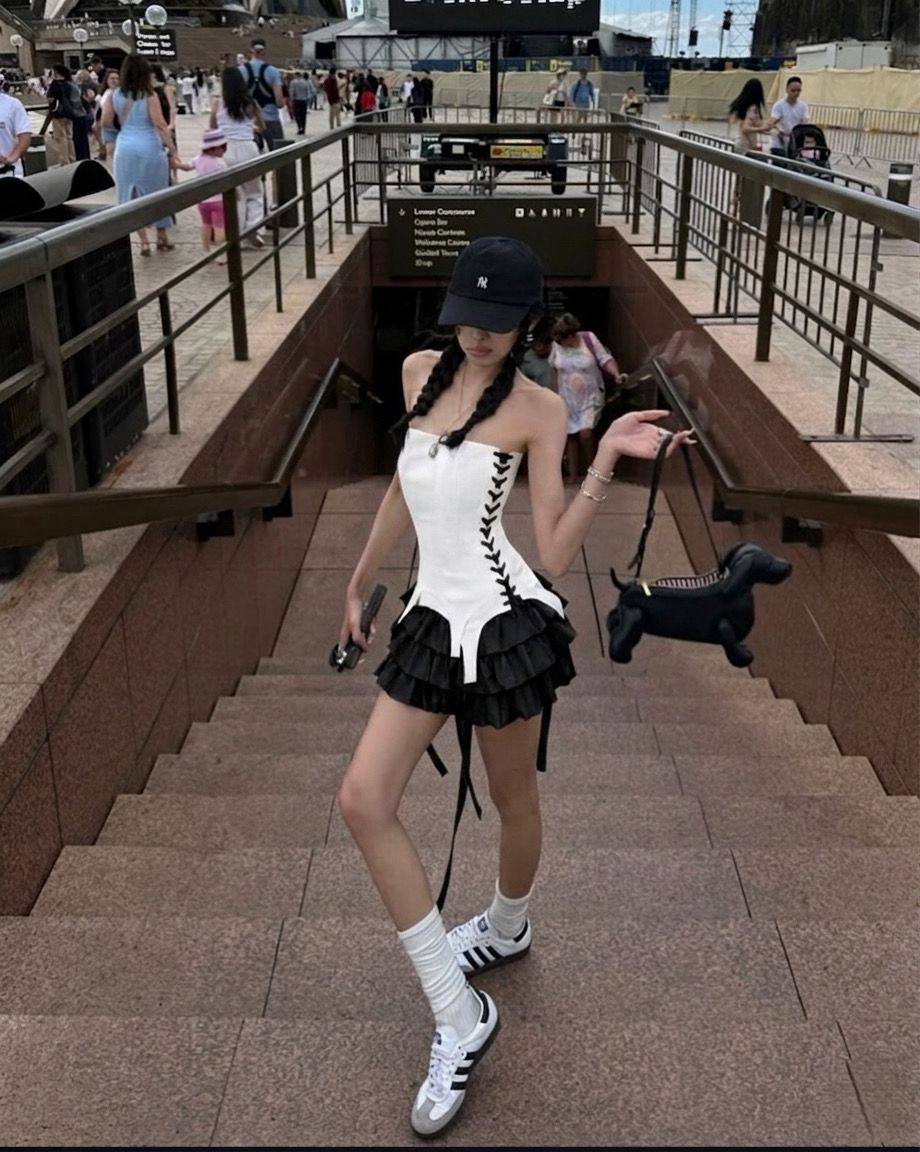 Straplez Model Kuş Gözü İp Detay Özel Tasarım Bustiyer